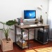 Home-Office-Computer-Desk-with-Shelves-Drawer 47 Laptop Notebook PC Coner Desk Industrial Small Desk Study Writing Table with Monitor Stand Storage for Home Office Vintage Brown