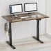 Molblly 40 x 24 Inches Electric Standing Desk Stand Up Desk for Home Office,Adjustable Desk with Black Frame & Rustic Brown Top,Quick Assembly Ergonomic Sit Stand Desk Adjustable Height
