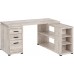 Monarch Specialties L-Shaped Corner Left or Right Facing Home & Office Computer Desk 60L Taupe Reclaimed