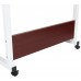 QBQCBB Home Office Desk Mobile Desk with Universal Wheels Height Adjustable Desk Red Living Room Bedroom