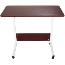 QBQCBB Home Office Desk Mobile Desk with Universal Wheels Height Adjustable Desk Red Living Room Bedroom