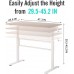 UNICOO Crank Adjustable Height Standing Desk Adjustable Sit to Stand up Desk,Home Office Computer Table Portable Writing Desk Study Table Light Maple Top White Legs- SYK01