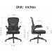 Hbada Office Chair Ergonomic Desk Chair Computer Mesh Chair with Lumbar Support and Flip-up Arms,Black