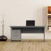 Linea Italia 1 Person Office Computer Desk & Mobile 2 Drawer File Cabinet Work at Home Bundle | Easy to Assemble Furniture 72 x 30 x 30 Ash