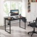 Yaheetech Home Office Desk & Chair Set Ergonomic Black Mesh Computer Chair and 47 Computer Desk with Storage Bag & Headphone Hook Adjustable Rolling Swivel Chair Indusrtal Workstation for Small Space