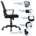 Yaheetech Home Office Furniture Sets Corner Computer Desk w Drawer & Shelf + Mesh Office Desk Chair on Wheels Black