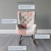 BELLEZE Colorful Unique Patchwork Rocking Chair Linen Upholstered Multicolored Accent Furniture with Solid Wood Legs Living Room Bedroom Nursery Paramount Patchwork B