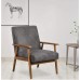 Container Furniture Direct Barlow Modern Vintage Open-Framed Arm Living Room Chair 30.5 Fossil Grey