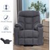 Living Room Power Lift Massage Recliner Chair for Elderly Heated Ergonomic Lounge Fabric Vibratory Massage Chair with Cup Holders Heating Remote Control