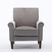 Morden Fort Accent Bedroom Chair Velvet Upholstered Armchair for Bedroom Living Room Club Office-Grey