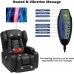 Power Lift Recliner Chairs for Elderly with Massage & Heating PU Leather Sleeper Chair Sofa Recliners for Living Room Home Theater Seat Infinite Position Cup Holders USB Port Side Pockets Black-2