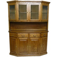 Forest Designs Traditional Angled Hutch: 61W x 42H x 13D Hutch Only 61w x 42h x 13d Hutch Cherry Alder