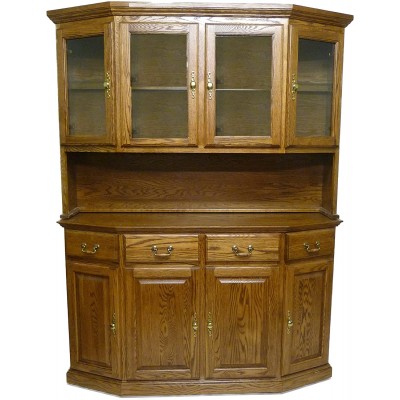 Forest Designs Traditional Angled Hutch: 61W x 42H x 13D Hutch Only 61w x 42h x 13d Hutch Antique Alder