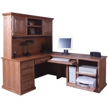 Forest Designs Traditional Hutch for 1050 Desk Portion: 66w x 42H x 13D No Desk 66w Hutch Medium Oak
