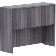 Lorell LLR69621 48 in. Hutch Weathered Charcoal Laminate Desking