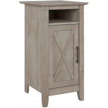 Bush Furniture Key West Small Storage Cabinet with Door Washed Gray
