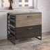 Bush Furniture Refinery Lateral File Cabinet Rustic Gray Charred Wood