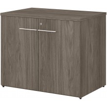 Bush Industries Office 500 Storage Cabinet with Doors-Assembled 36W Modern Hickory