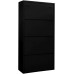 FAMIROSA Office Cabinet Black 35.4x15.7x70.9 Home Furniture