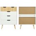 Hallway Entryway Closet Storage Stand 5 Drawer Storage Cabinet Home Office Vertical File Cabinet Wooden Sideboard