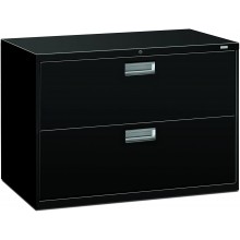 HON 2-Drawer Filing Cabinet 600 Series Lateral or Legal File Cabinet 42w by 19-1 4d Black H692
