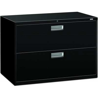 HON 2-Drawer Filing Cabinet 600 Series Lateral or Legal File Cabinet 42w by 19-1 4d Black H692