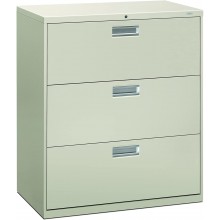HON 683LQ 600 Series 36-Inch by 19-1 4-Inch 3-Drawer Lateral File Light Gray