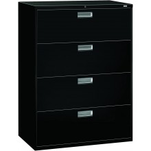 HON 694LP 600 Series 42-Inch by 19-1 4-Inch 4-Drawer Lateral File Black