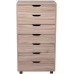 Junisus Office Storage Cabinet File Cabinets Drawers Home Organization 7 Drawer Oak