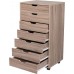 Junisus Office Storage Cabinet File Cabinets Drawers Home Organization 7 Drawer Oak