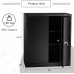 Metal Storage Cabinet Lockable Steel Storage Cabinet with Doors and Shelves Pataku Office Locking Cabinet for Home Office Garage Warehouse Basement Black