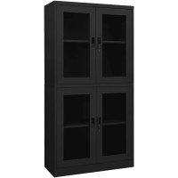 Metal Storage Cabinet with Lockable Doors Steel Office Cabinet with Adjustable Shelves for Office Garage and Home 35.4" x 15.7" x 70.9"