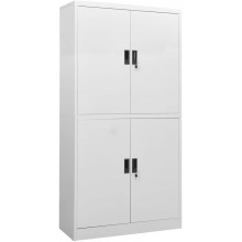Mid-Century Storage Cabinet with 4 Doors & 2 Adjustable Shelves Office Cabinet Accent Cabinet File Cabinet for Living Room Bedroom Home Office Light Gray 35.4"x15.7"x70.9" Steel