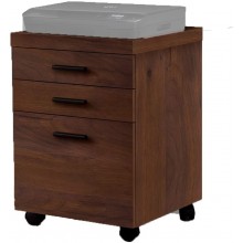 Monarch Specialties 25 Inch Tall Spacious 3 Drawer Home Office Rolling Filing Cabinet Dark Cherry Brown Wood Look Finish