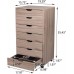 NA MDF with PVC Seven-Drawing Wooden Filing Cabinet Grey Oak Color Suitable for Home Office Kitchen Tool Room Or Process Room