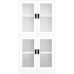 NusGear Office Cabinet White 35.4x15.7x70.9 Steel and Tempered Glass-N5938