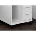 Offex Contemporary Home Office Hollow Cabinet Drawers on Castors White