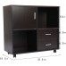 Office Filing Cabinet with Wheels Wooden Mobile Filing Cabinet Storage Cabinet Under Table Storage Cabinet Low Cabinet for Home Office Black