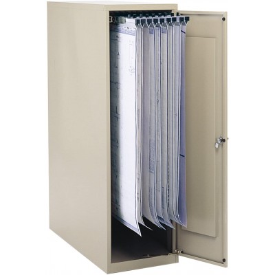 Safco Products Large Vertical Storage Cabinet for 18 24 30 and 36 Hanging Clamps Tropic Sand