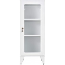 Storage Cabinet with 2 Adjustable Shelves File Cabinet Metal Locker Office Cupboard for Bedroom Living Room Bathroom White