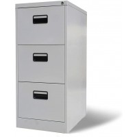 Unfade Memory File Cabinet Organizer Container with 3 Drawers and Rectangle Handles Gray Steel for Home Office 40.4"