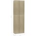 Unfade Memory Storage Cabinet Chipboard Locker for Kitchen Pantry Home Office 23.6x12.6x74.8 Sonoma Oak