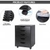 ZENY 5 Drawers Office Storage Cabinet with Casters Under Desk Cabinet Storage Desk Drawers Home Furniture Drawer Cabinet Organizer Night Stand Table