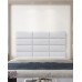 Art3d Modern Horizontal Tufed Upholstered Headboard for Full Queen in Ivory Pack of 4 Panels 31.5 x 11.8