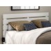 Atlantic Furniture Oxford Headboard with USB Turbo Charger Queen White