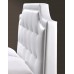 Baxton Studio BBT6376-White-Queen Bed with Upholstered Headboard Queen White