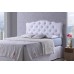 Baxton Studio Wholesale Interiors Rita Modern and Contemporary Faux Leather Upholstered Button-Tufted Scalloped Headboard Queen White