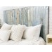 Blue Powderwash Headboard King Size Weathered Leaner Style Handcrafted. Leans on Wall. Easy Installation