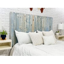 Blue Powderwash Headboard Weathered California King Size Hanger Style Handcrafted. Mounts on Wall. Easy Installation