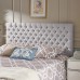 Christopher Knight Home Jezebel Button Tufted Fabric Headboard Queen Sand
